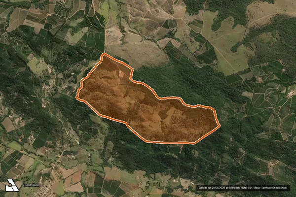 Imagem de satélite de Fazenda Tres Barras em CARMO DO RIO CLARO - MG