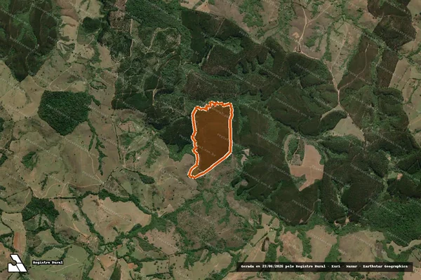 Imagem de satélite de FAZENDA DO ENGENHO VELHO em SÃO TOMÉ DAS LETRAS - MG
