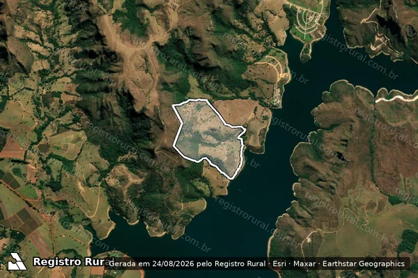 Imagem de satélite de Fazenda Cachoeira em GUAPÉ - MG