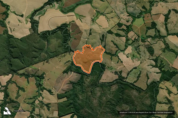 Imagem de satélite de Fazenda Sao Joao E Cachoeira em PASSOS - MG