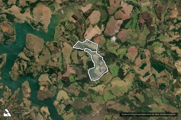Imagem de satélite de Fazenda Pedra Branca em TRÊS PONTAS - MG