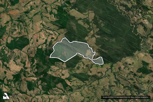Imagem de satélite de Fazenda Do Cedro em CARMÓPOLIS DE MINAS - MG