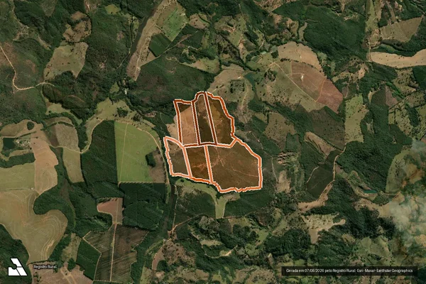 Imagem de satélite de SITIO DUAS MARIAS em ITAPECERICA - MG