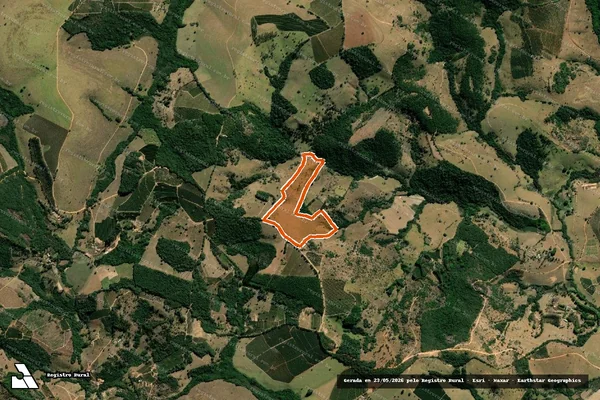 Imagem de satélite de FAZENDA SANTA MARIA 2 em SÃO FRANCISCO DE PAULA - MG