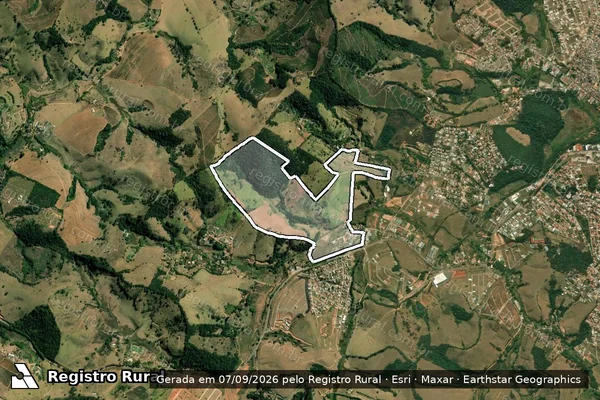Imagem de satélite de FAZENDA LIMEIRA em CARMO DE MINAS - MG