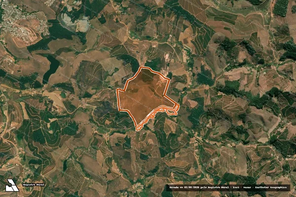 Imagem de satélite de FAZENDA MATINHA em ERVÁLIA - MG