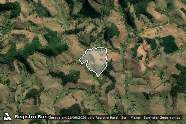 Imagem de satélite de Faz Pangarito em ANTÔNIO PRADO DE MINAS - MG