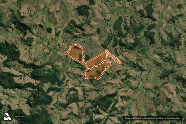 Imagem de satélite de Fazenda Invejada e Santa Luzia em BARÃO DE MONTE ALTO - MG