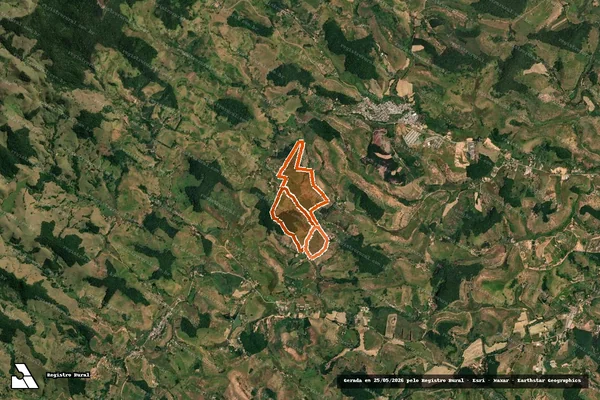 Imagem de satélite de FAZENDA AGUAS CLARAS em MURIAÉ - MG