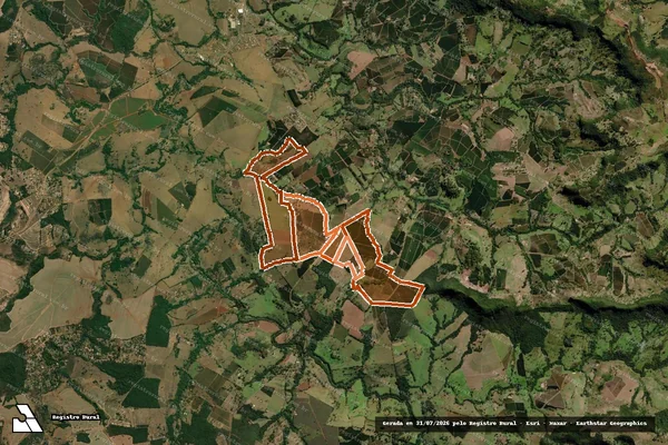 Imagem de satélite de FAZENDA SANTANA GRUPIARA E AGUDOS em CLARAVAL - MG