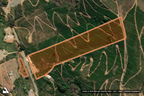 Imagem de satélite de Recanto Santa Clara em IBATIBA - ES