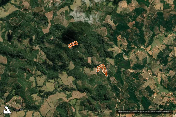 Imagem de satélite de FAZENDA BABILÔNIA em JURUAIA - MG
