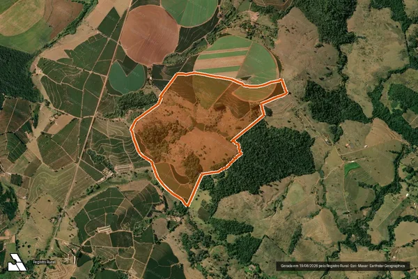 Imagem de satélite de Fazenda São Geraldo em MONTE SANTO DE MINAS - MG