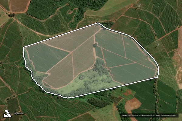 Imagem de satélite de Fazenda Recreio em SÃO TOMÁS DE AQUINO - MG