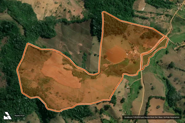 Imagem de satélite de INDAIA GLEBAS 1 E 2 em SENHORA DOS REMÉDIOS - MG