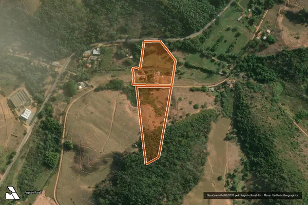 Imagem de satélite de SITIO CALMARIA em UBÁ - MG