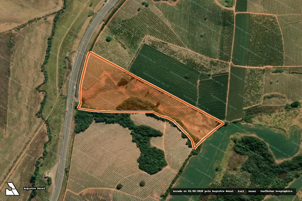 Imagem de satélite de SITIO DOCE LARANJAL em CAMPANHA - MG