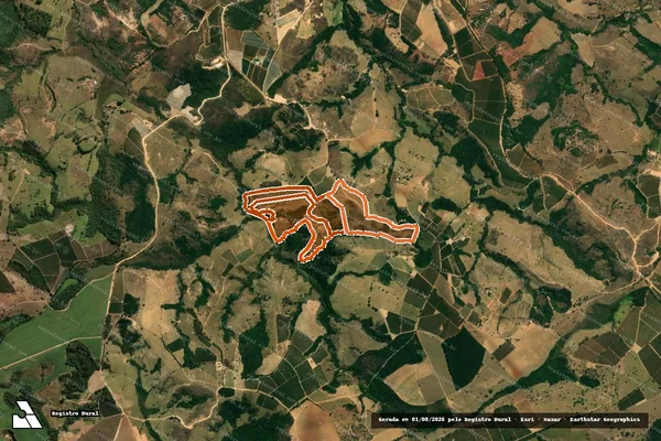 Imagem de satélite de FAZENDA MATO SECO em CAMACHO - MG