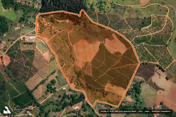 Imagem de satélite de SITIO NOSSA SENHORA APARECIDA em SÃO SEBASTIÃO DA BELA VISTA - MG