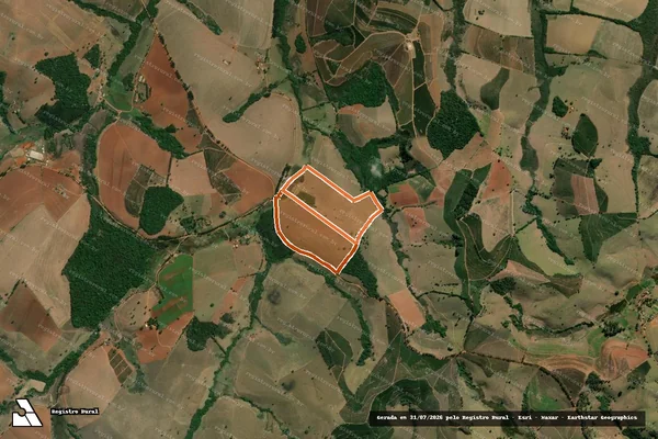 Imagem de satélite de Fazenda Aurora em SILVIANÓPOLIS - MG