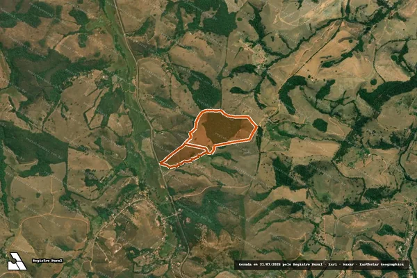 Imagem de satélite de PATRIMONIO em AIURUOCA - MG