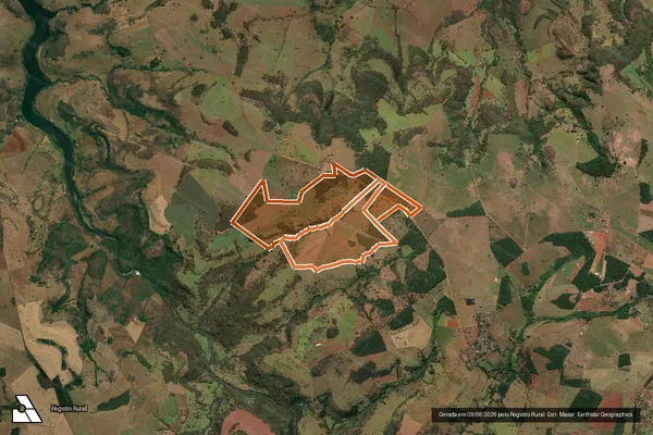 Imagem de satélite de Fazenda Da Divisa em UBERLÂNDIA - MG
