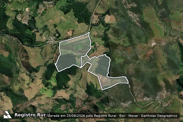 Imagem de satélite de FAZENDA DA SAUDADE GLEBAS B, C, D em JUIZ DE FORA - MG