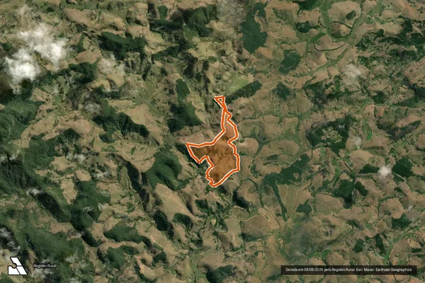 Imagem de satélite de Estancia Santa Rosa em ALÉM PARAÍBA - MG