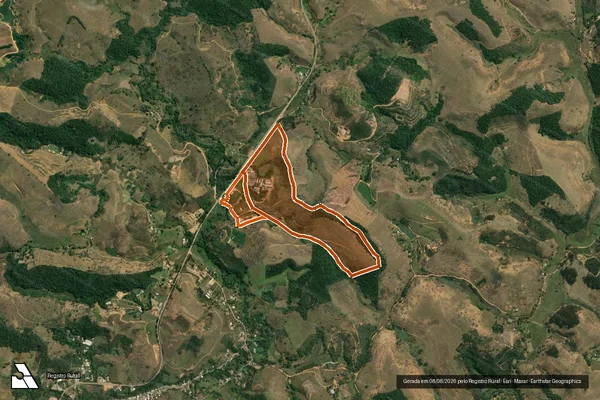 Imagem de satélite de Sitio Sao Jose em CATAGUASES - MG