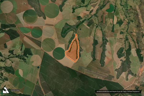 Imagem de satélite de Fazenda Campo Grande em NOVA PONTE - MG