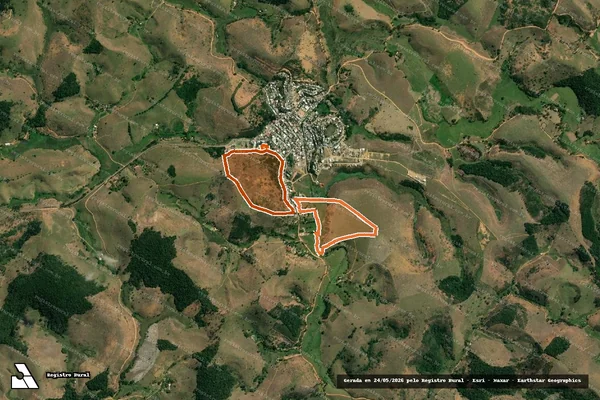 Imagem de satélite de Chacara Santa Cruz em SANTANA DE CATAGUASES - MG