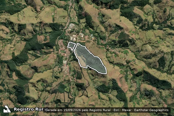 Imagem de satélite de SITIO PINHEIRINHOS em PASSA QUATRO - MG