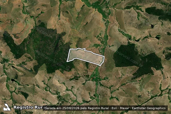 Imagem de satélite de FAZENDA MINERVA em ECOPORANGA - ES