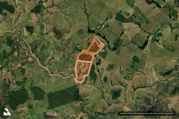Imagem de satélite de FAZENDA PEDRA DO ORATORIO em PONTO BELO - ES