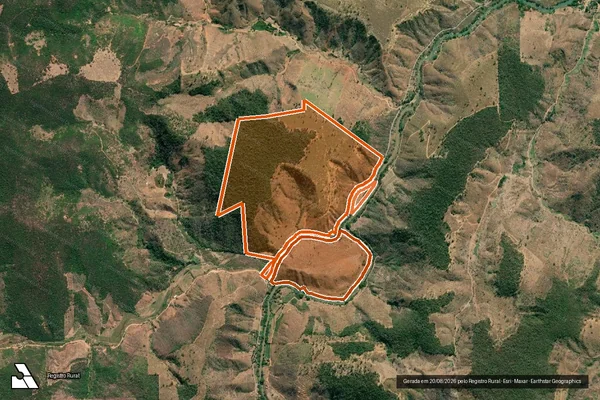 Imagem de satélite de Fazenda Barra Do Bananal em BAIXO GUANDU - ES