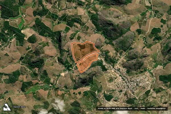 Imagem de satélite de SITIO SOSSEGO em VILA PAVÃO - ES