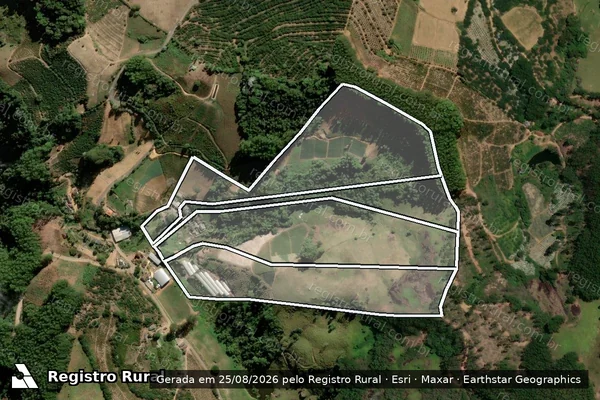 Imagem de satélite de Santa Clara em CASTELO - ES