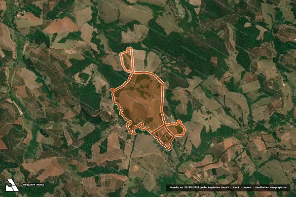 Imagem de satélite de Fazenda Rio Dourado em TURVOLÂNDIA - MG