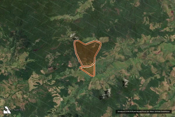 Imagem de satélite de FAZ. SANTA HELENA / GLEBA "01/02" em SANTA MARIA MADALENA - RJ