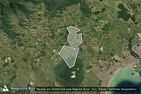 Imagem de satélite de FAZENDA VENTANIA E LUMIAR em CASIMIRO DE ABREU - RJ