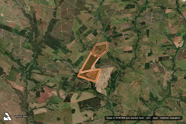 Imagem de satélite de Fazenda Nossa Senhora Aparecida em ESTRELA D'OESTE - SP