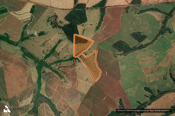 Imagem de satélite de FAZENDA CORREGO DA MATA em RIOLÂNDIA - SP