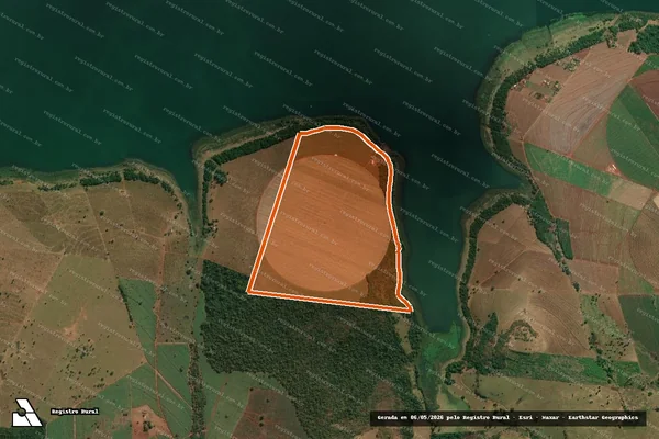Imagem de satélite de Fazenda Bacuri em RIOLÂNDIA - SP