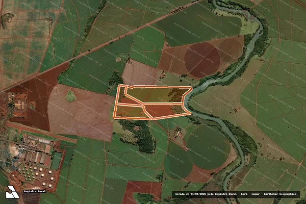 Imagem de satélite de Sitio Cangalha em GUAÍRA - SP