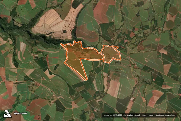 Imagem de satélite de Fazenda Das Flores em ITUVERAVA - SP