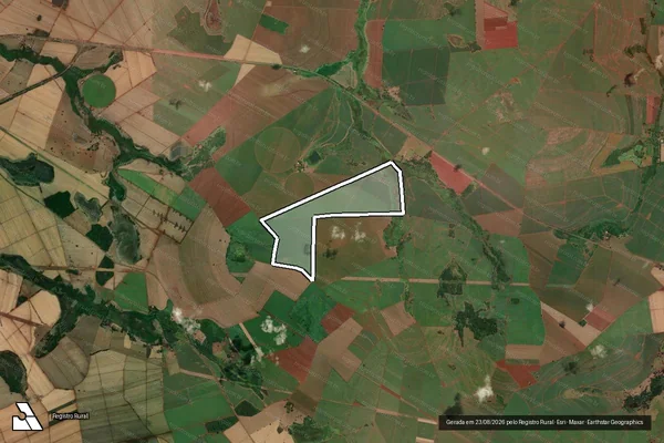 Imagem de satélite de FAZENDA BOM RETIRO em MIGUELÓPOLIS - SP