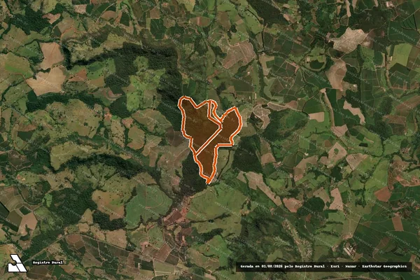 Imagem de satélite de FAZENDA SAO PEDRO E SAO JOAO em ITIRAPUÃ - SP