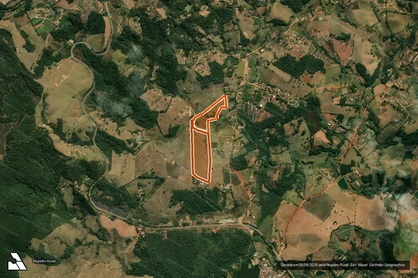 Imagem de satélite de Sitio Santa Cruz em TUIUTI - SP