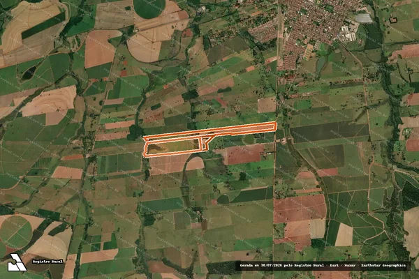 Imagem de satélite de ESTANCIA PÃÂ DE CEDRO em GUARARAPES - SP