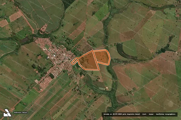 Imagem de satélite de ESTANCIA RECANTO DO GUERREIRO em SUZANÁPOLIS - SP